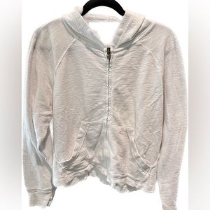 White zipper hoodie